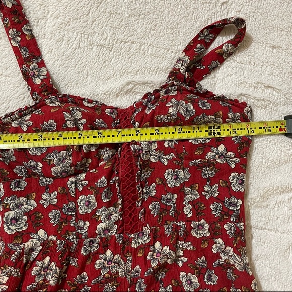 American Eagle Boho Floral Wide Leg Jumpsuit / Size 4 - Picture 7 of 9